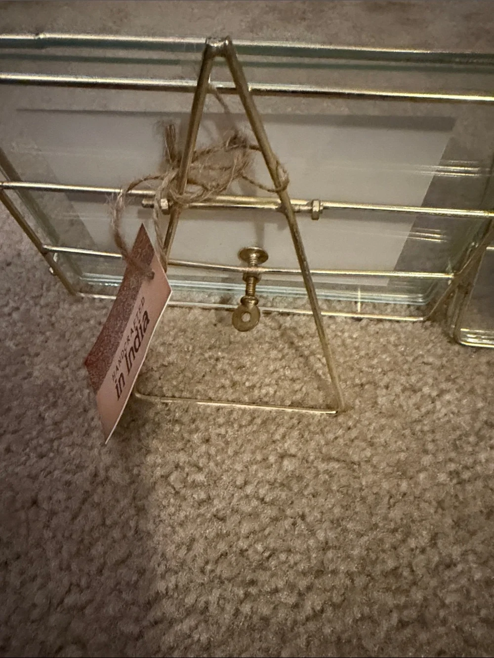Gold Metal Double-Sided Photo Frames - Set of 2